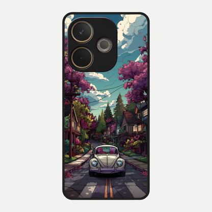 Vintage Street Drive Glass Case For Oppo A5 Pro back cover – full design glossy printed glass finish
