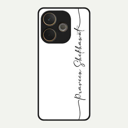  White Tune Custom Name Glass Case For Oppo A5 Pro back cover – personalized glossy printed glass finish