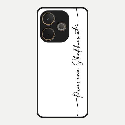 White Tune Custom Name Glass Case For Oppo A5 Pro back cover – personalized glossy printed glass finish