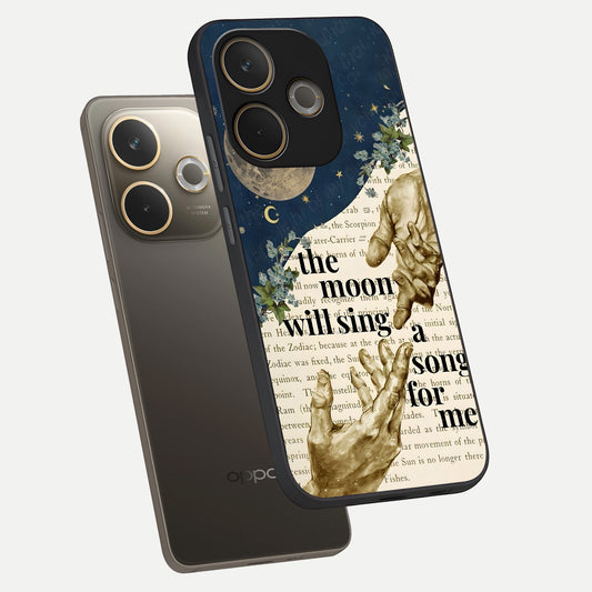  Aesthetic Divine phone case For Oppo A5 Pro showing premium glass back cover with detailed artwork