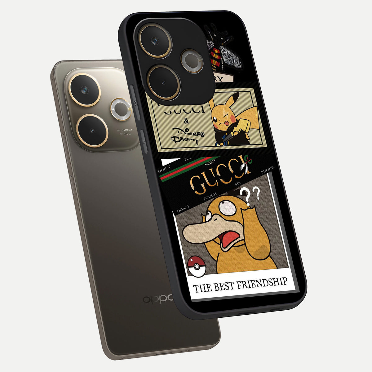  Cartoon Brand Play Mashup phone case For Oppo A5 Pro showing premium glass back cover with detailed artwork