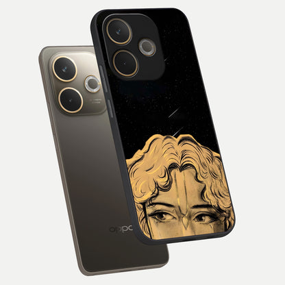  Celestial Gods Plan phone case For Oppo A5 Pro showing premium glass back cover with detailed artwork