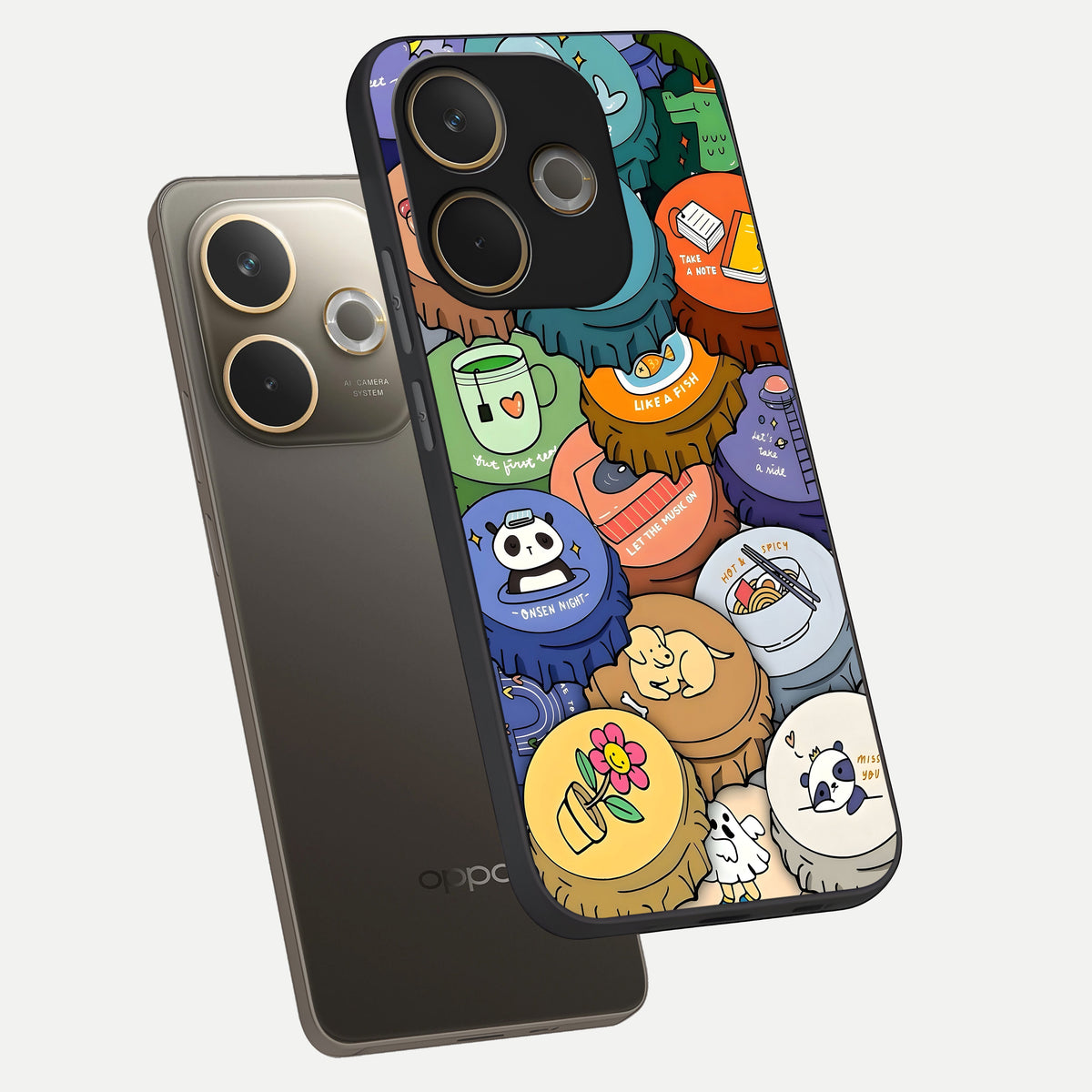  Coins Patterns phone case For Oppo A5 Pro showing premium glass back cover with detailed artwork