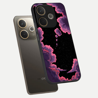  Cosmic Cloud Journey phone case For Oppo A5 Pro showing premium glass back cover with detailed artwork