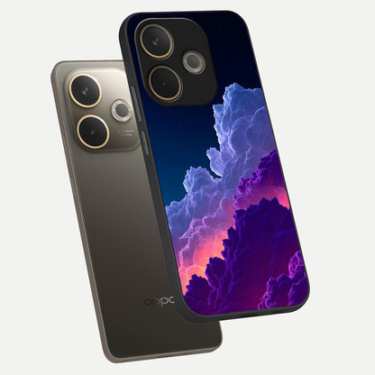  Dreamy Cloud Skies phone case For Oppo A5 Pro showing premium glass back cover with detailed artwork