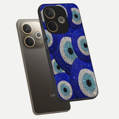  Galaxy Eye Flow phone case For Oppo A5 Pro showing premium glass back cover with detailed artwork