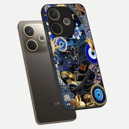  Golden Moon Magic phone case For Oppo A5 Pro showing premium glass back cover with detailed artwork