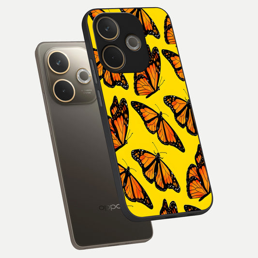 Golden Wing Flight phone case For Oppo A5 Pro showing premium glass back cover with detailed artwork