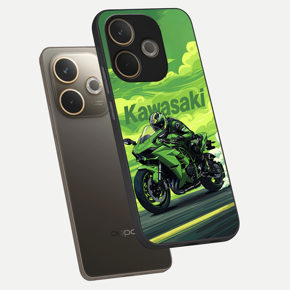  Greenery Sky phone case For Oppo A5 Pro showing premium glass back cover with detailed artwork