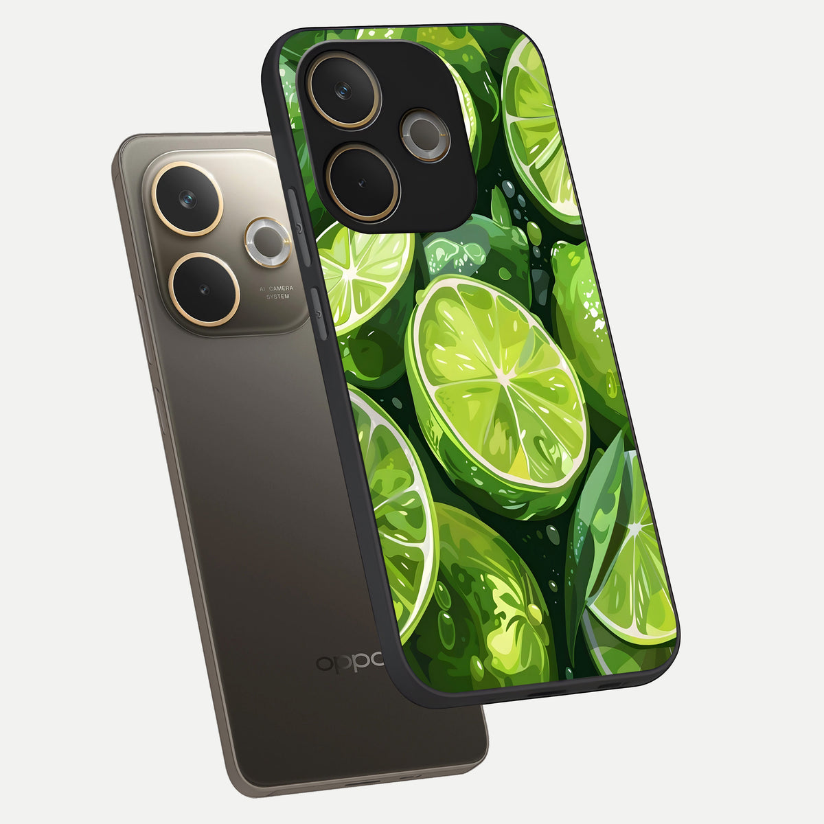  Green Kawasaki phone case For Oppo A5 Pro showing premium glass back cover with detailed artwork