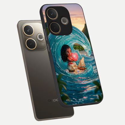  Heart of Ocean phone case For Oppo A5 Pro showing premium glass back cover with detailed artwork