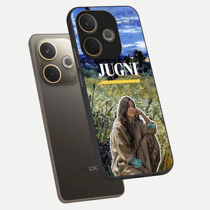  Jugni Soul Vibes phone case For Oppo A5 Pro showing premium glass back cover with detailed artwork