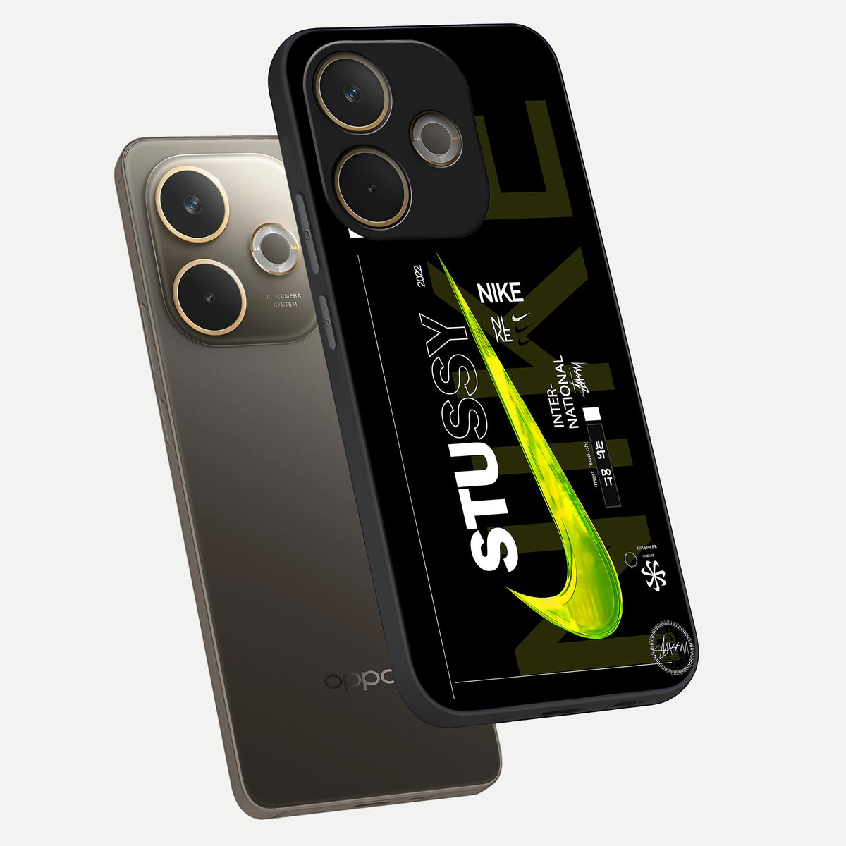  Neon Street Edition phone case For Oppo A5 Pro showing premium glass back cover with detailed artwork