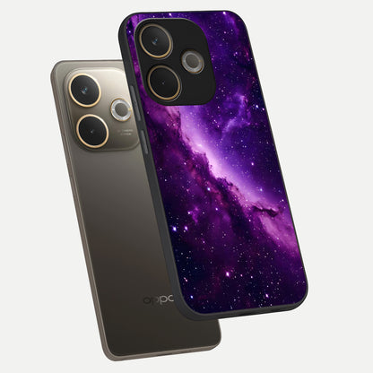  Purple Shade Sky phone case For Oppo A5 Pro showing premium glass back cover with detailed artwork