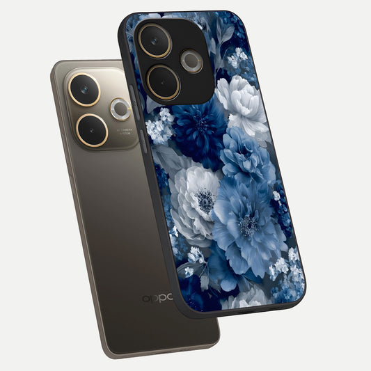  Royal Bloom Garden phone case For Oppo A5 Pro showing premium glass back cover with detailed artwork