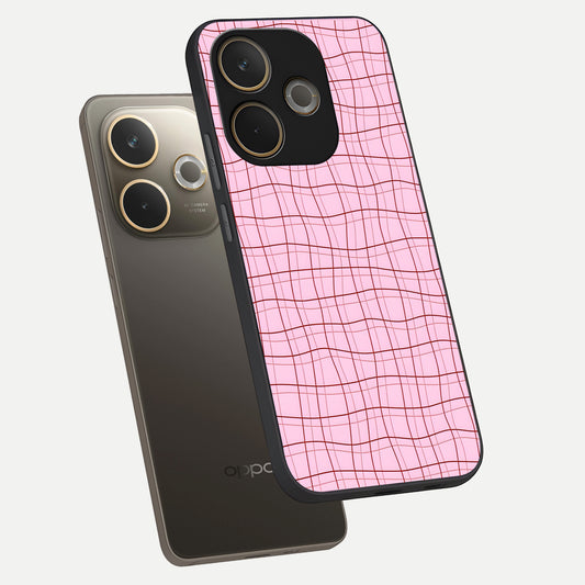  Soft Grid Bliss phone case For Oppo A5 Pro showing premium glass back cover with detailed artwork