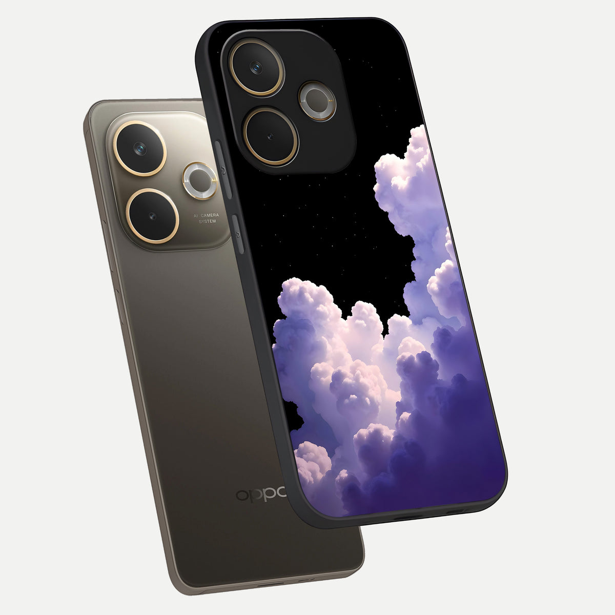  Starlit Night Whispers phone case For Oppo A5 Pro showing premium glass back cover with detailed artwork