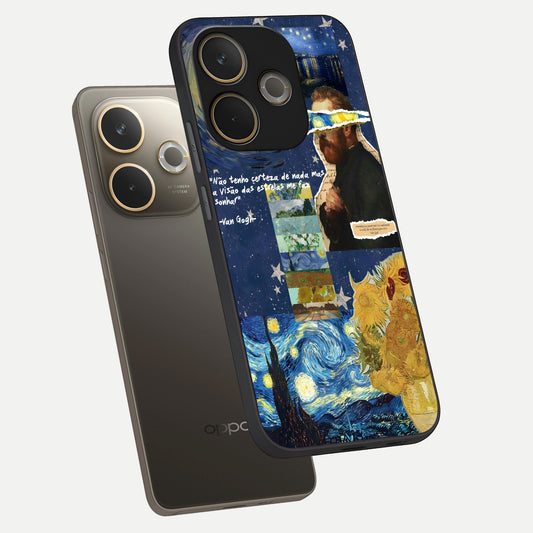  Starry Dream Vision phone case For Oppo A5 Pro showing premium glass back cover with detailed artwork