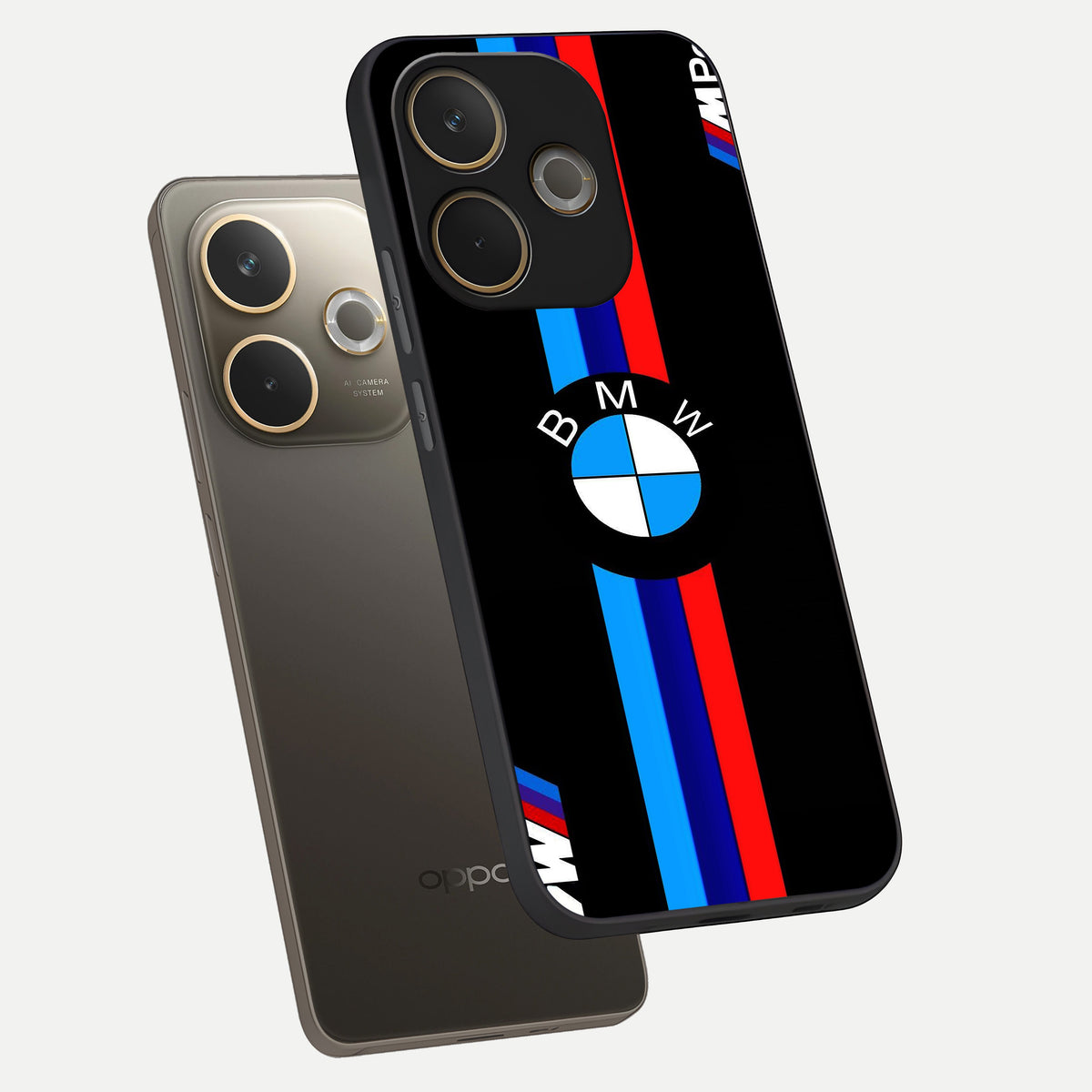  Turbo BMW Beast phone case For Oppo A5 Pro showing premium glass back cover with detailed artwork