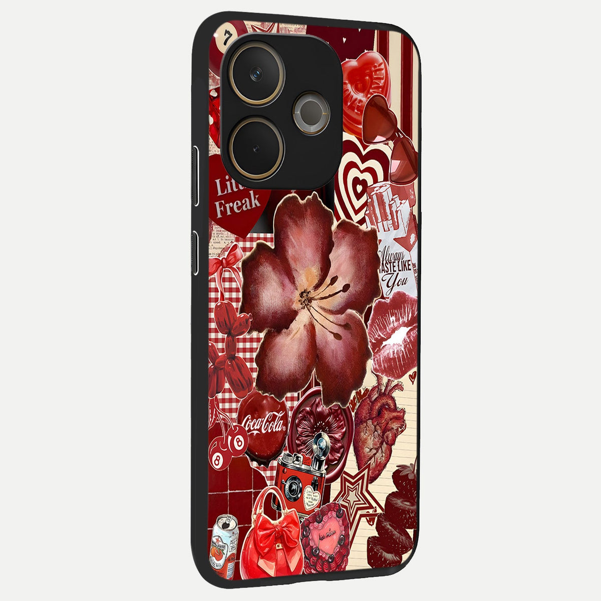  Aesthetic Little Freak back cover For Oppo A5 Pro slim fit glass case with vibrant aesthetic design