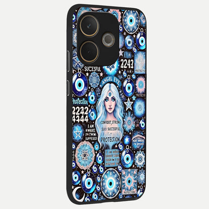  Angel Aura Shield back cover For Oppo A5 Pro slim fit glass case with vibrant aesthetic design