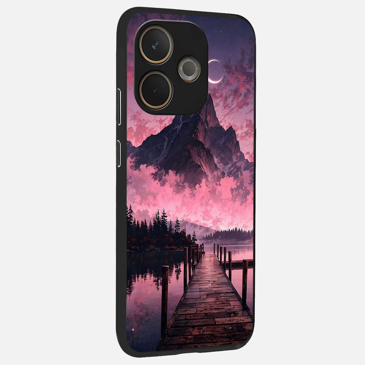  Beautiful Mountain View back cover For Oppo A5 Pro slim fit glass case with vibrant aesthetic design