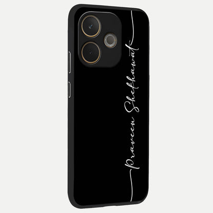  Black Tune Custom Name back cover For Oppo A5 Pro slim fit glass case with vibrant aesthetic design