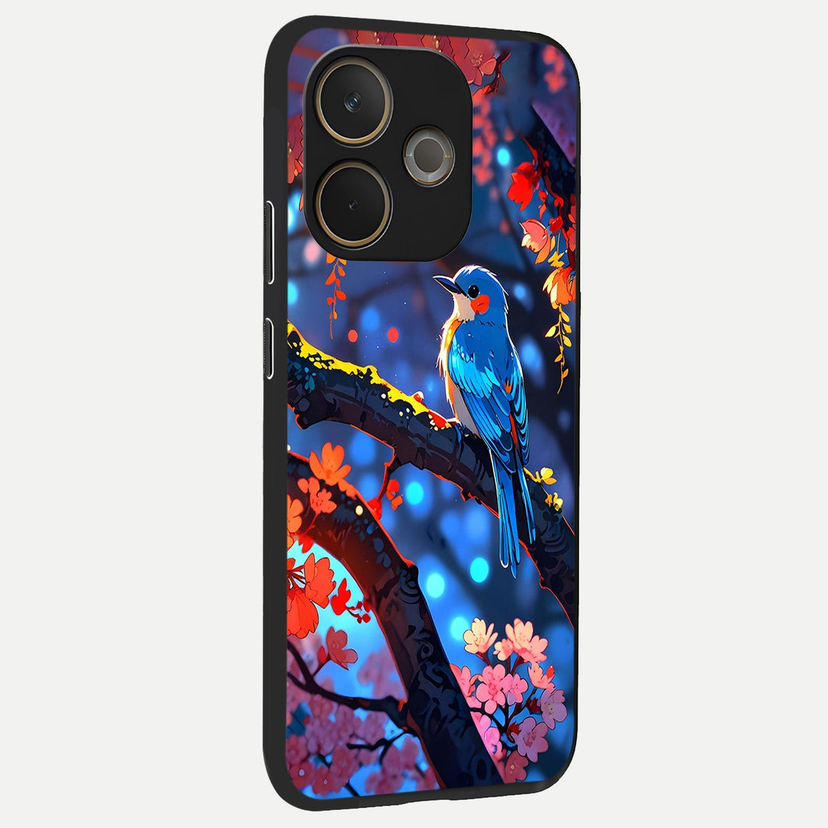  Blooming Water Drift back cover For Oppo A5 Pro slim fit glass case with vibrant aesthetic design