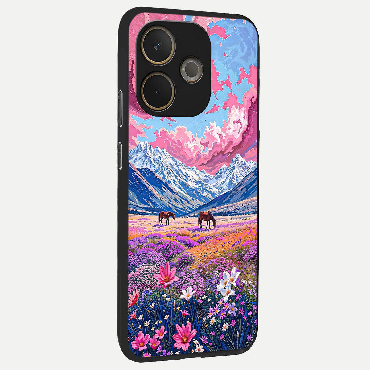  Blossom Valley Dream back cover For Oppo A5 Pro slim fit glass case with vibrant aesthetic design