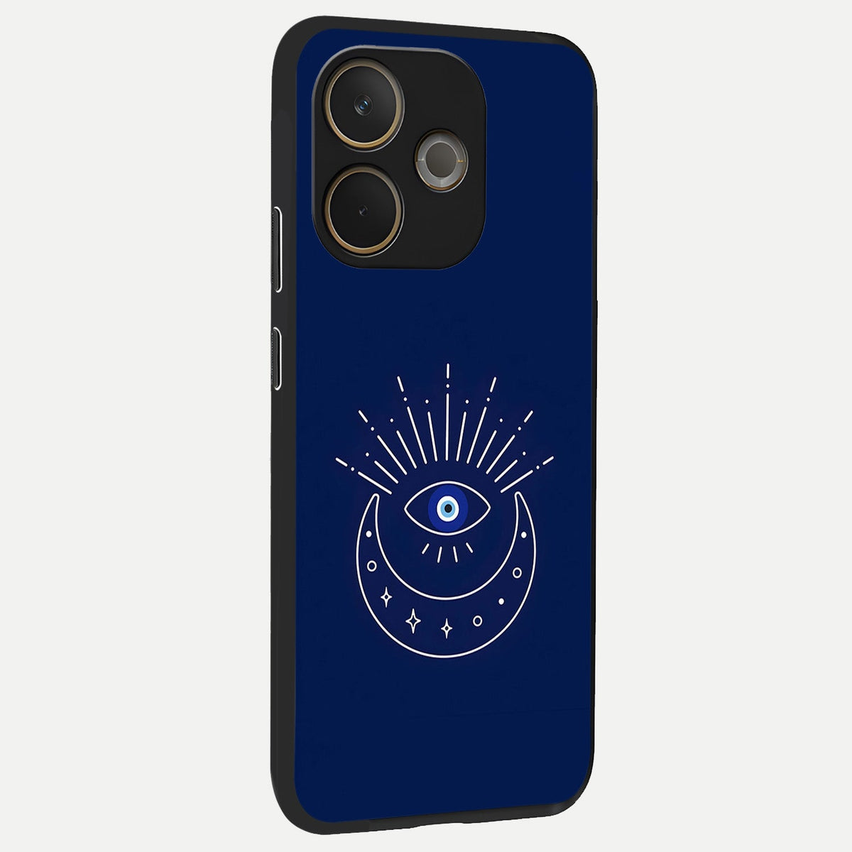  Blue Evil Eye back cover For Oppo A5 Pro slim fit glass case with vibrant aesthetic design