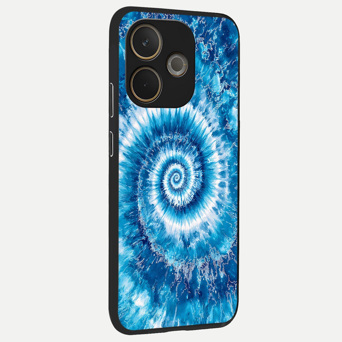  Blue Galaxy Wave back cover For Oppo A5 Pro slim fit glass case with vibrant aesthetic design