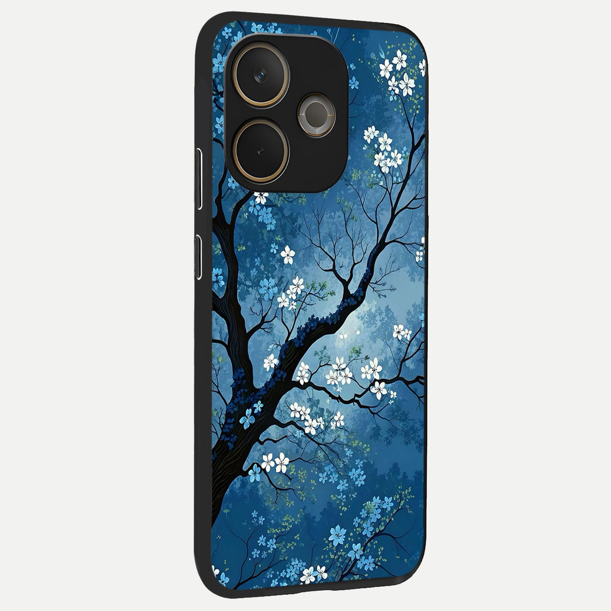  Blue Tree Serenity back cover For Oppo A5 Pro slim fit glass case with vibrant aesthetic design