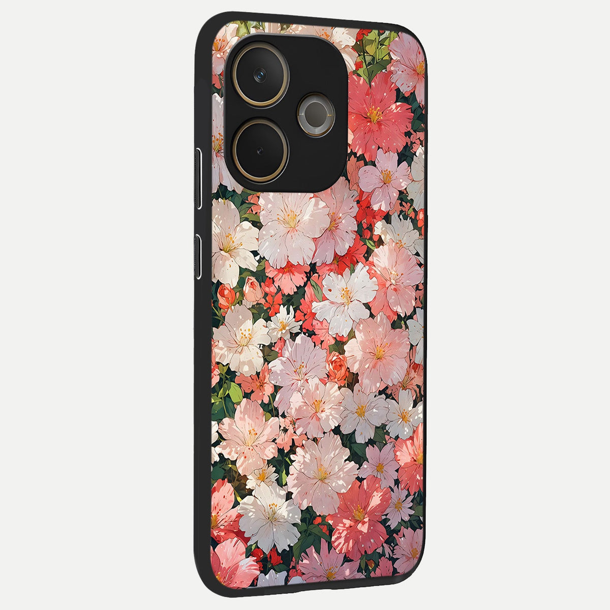  Blush Bloom Field back cover For Oppo A5 Pro slim fit glass case with vibrant aesthetic design