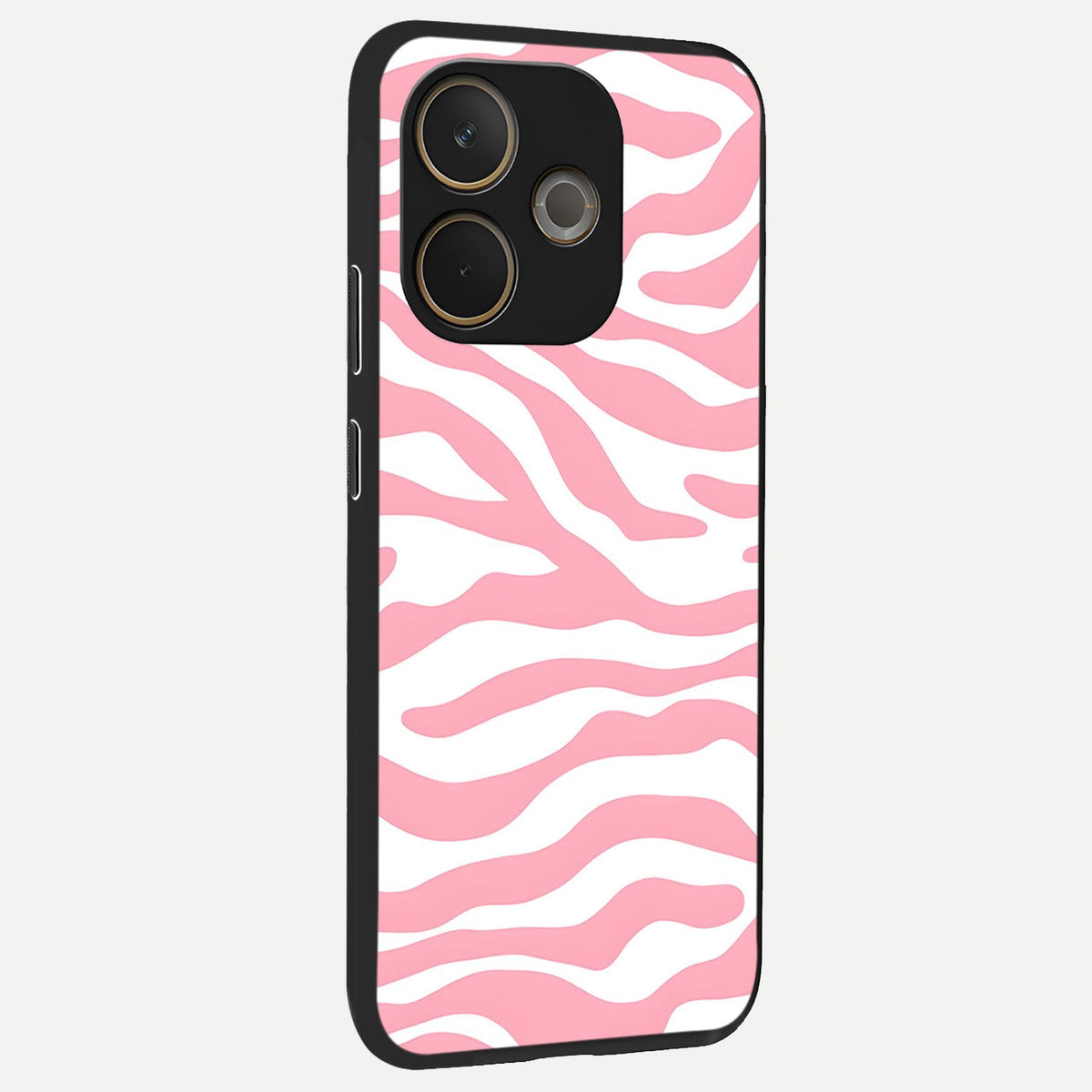  Blush Zebra Flow back cover For Oppo A5 Pro slim fit glass case with vibrant aesthetic design