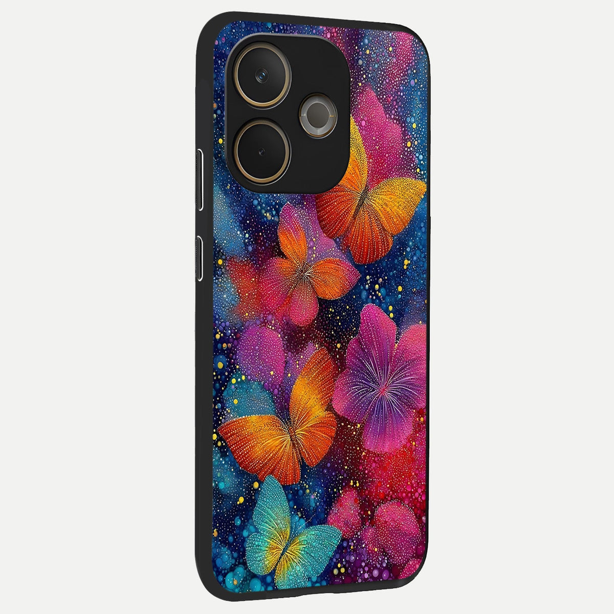  Butterfly Dream Mist back cover For Oppo A5 Pro slim fit glass case with vibrant aesthetic design