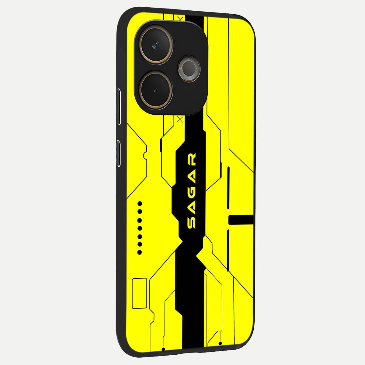  Circuit CYBERPUNK Custom Name back cover For Oppo A5 Pro slim fit glass case with vibrant aesthetic design