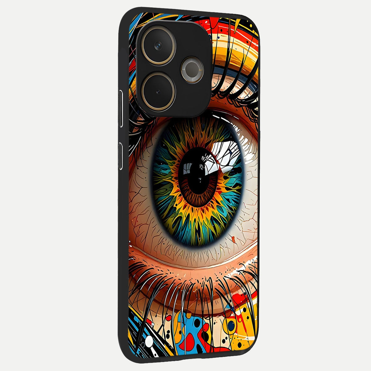  Colorful Eye back cover For Oppo A5 Pro slim fit glass case with vibrant aesthetic design
