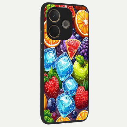  Colorful Fruits with Ice back cover For Oppo A5 Pro slim fit glass case with vibrant aesthetic design