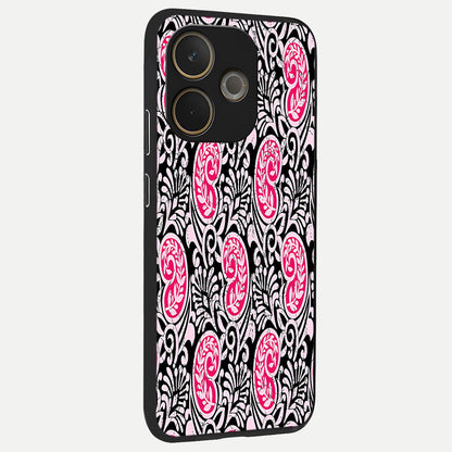 Crimson Paisley Charm back cover For Oppo A5 Pro slim fit glass case with vibrant aesthetic design