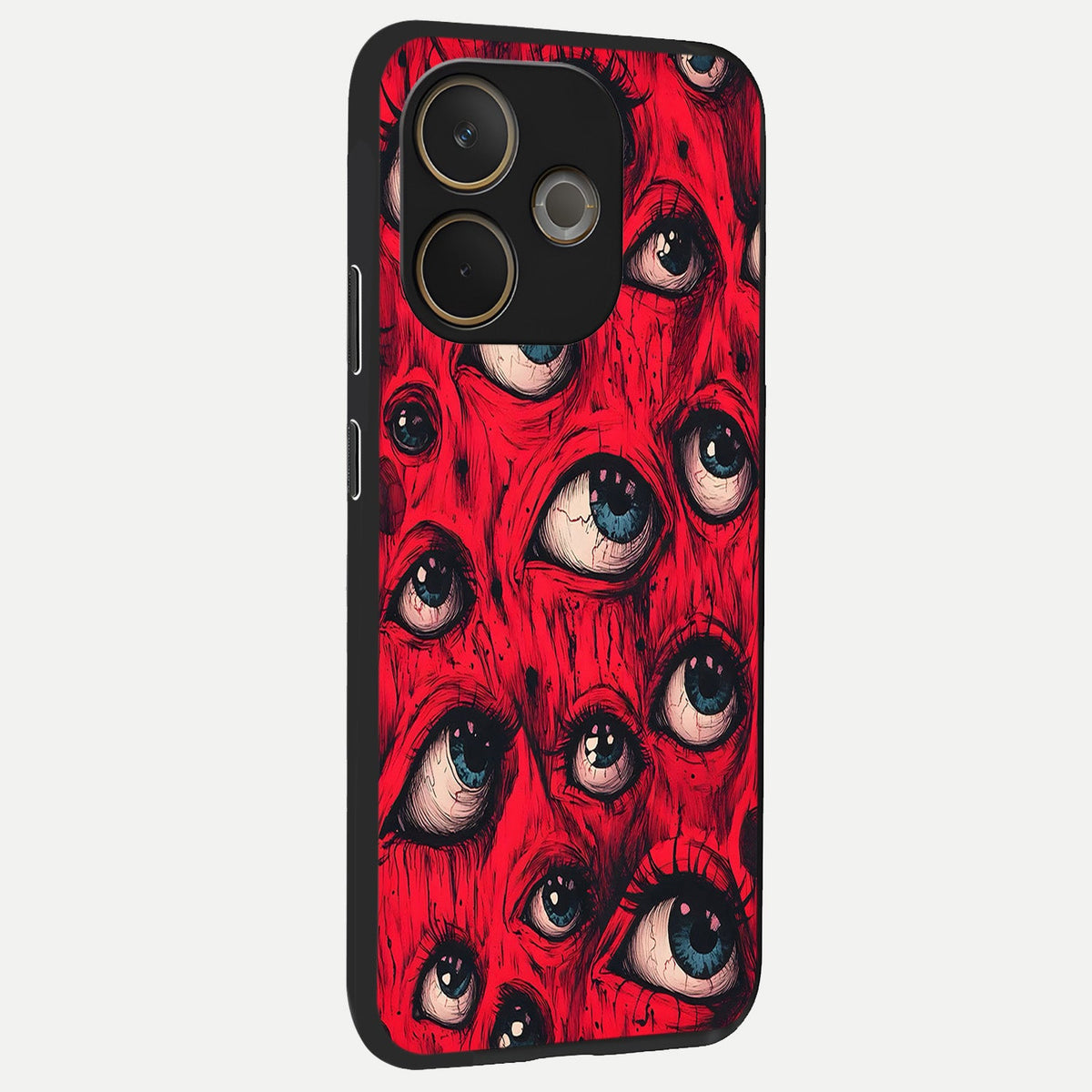  Crimson Watch Eyes back cover For Oppo A5 Pro slim fit glass case with vibrant aesthetic design
