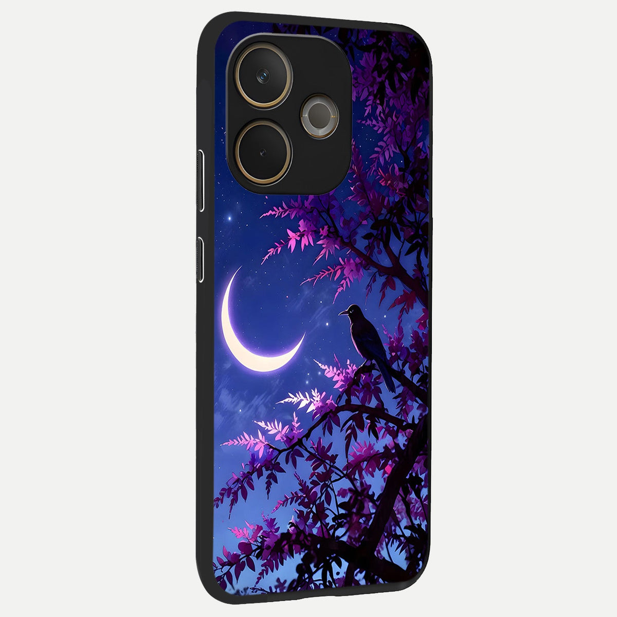  Crow And Moon Scenery back cover For Oppo A5 Pro slim fit glass case with vibrant aesthetic design