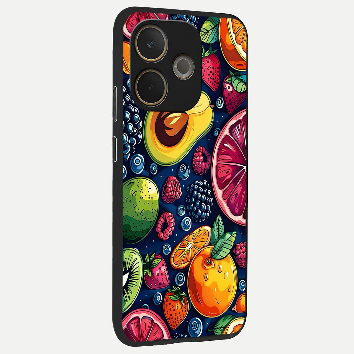  Cute Fruits Art back cover For Oppo A5 Pro slim fit glass case with vibrant aesthetic design