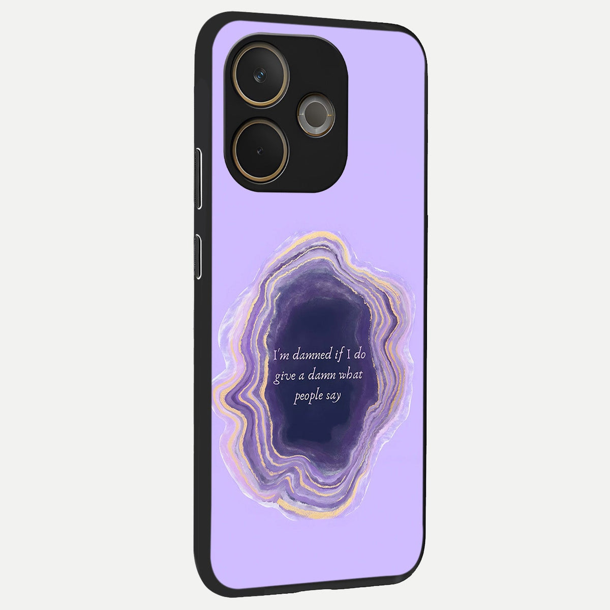  Damned People Quote back cover For Oppo A5 Pro slim fit glass case with vibrant aesthetic design