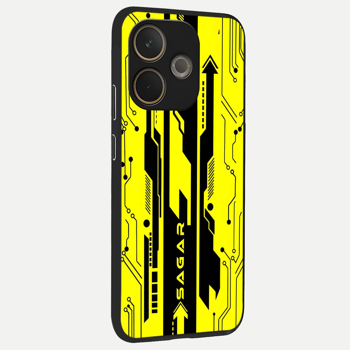  Electric Pulse CYBERPUNK Custom Name back cover For Oppo A5 Pro slim fit glass case with vibrant aesthetic design