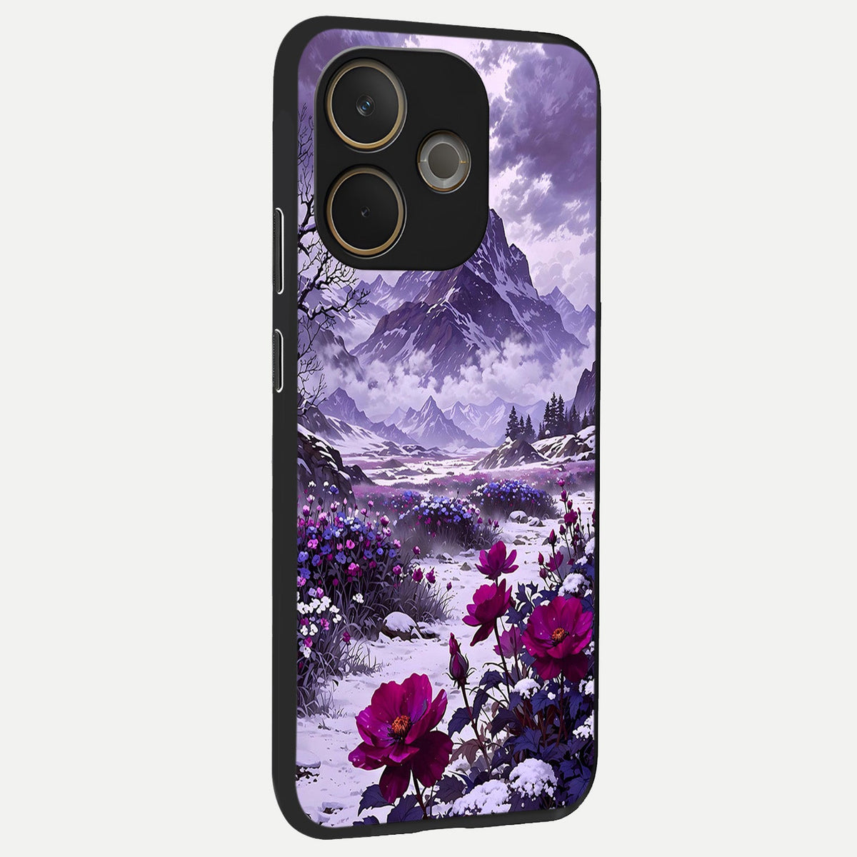  Flower Mountain View back cover For Oppo A5 Pro slim fit glass case with vibrant aesthetic design