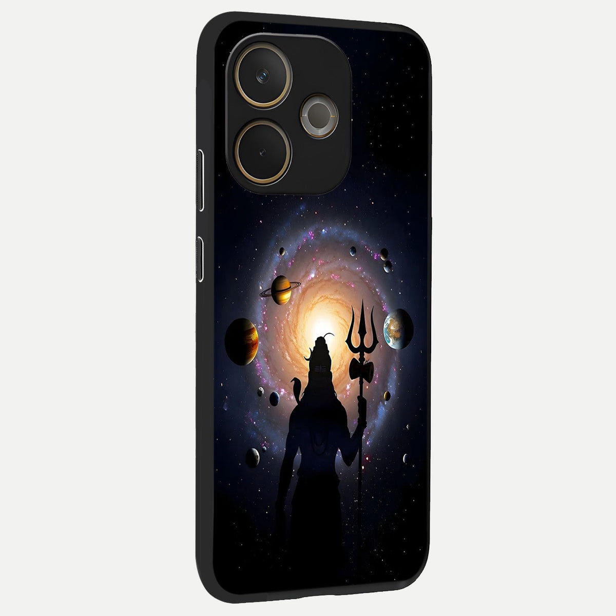  Galactic Shiva Vision back cover For Oppo A5 Pro slim fit glass case with vibrant aesthetic design