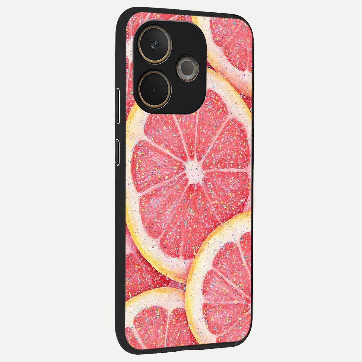  Glitter Grapefruit back cover For Oppo A5 Pro slim fit glass case with vibrant aesthetic design
