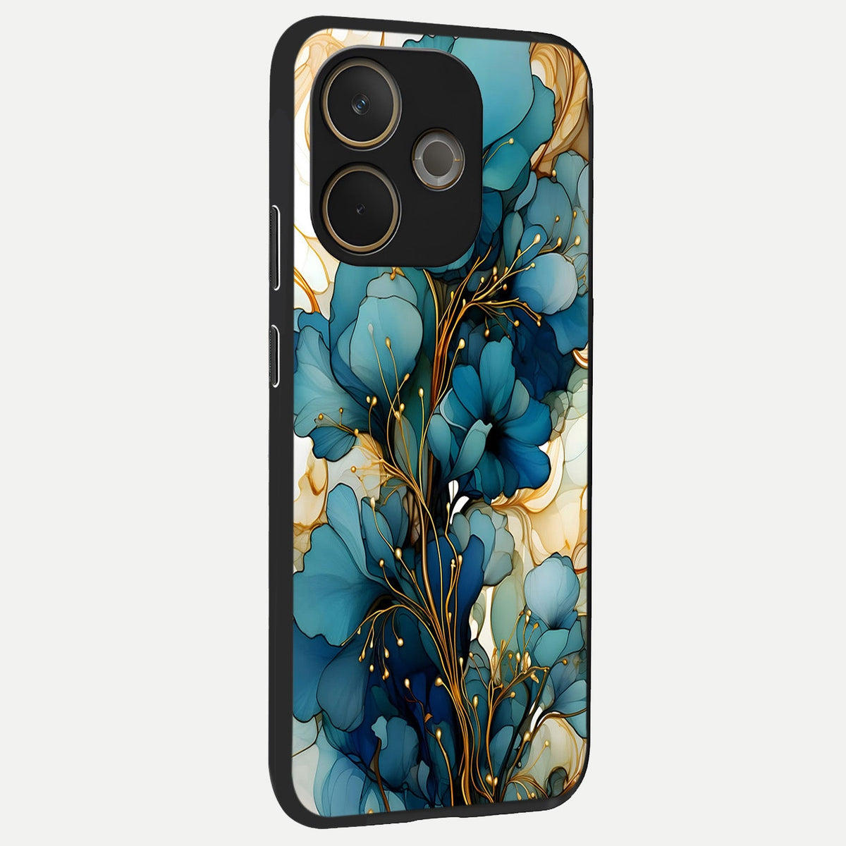  Golden Bloom Symphony back cover For Oppo A5 Pro slim fit glass case with vibrant aesthetic design