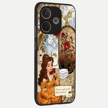  Golden Dream Belle back cover For Oppo A5 Pro slim fit glass case with vibrant aesthetic design