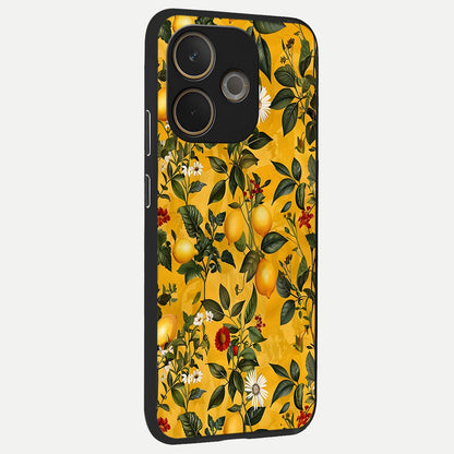  Golden Lemon Field back cover For Oppo A5 Pro slim fit glass case with vibrant aesthetic design